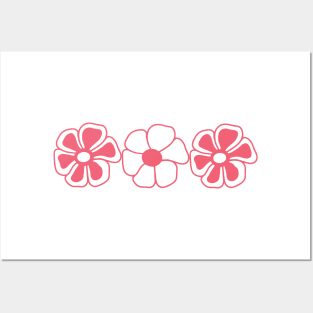 Cute Pink Flower Design Posters and Art